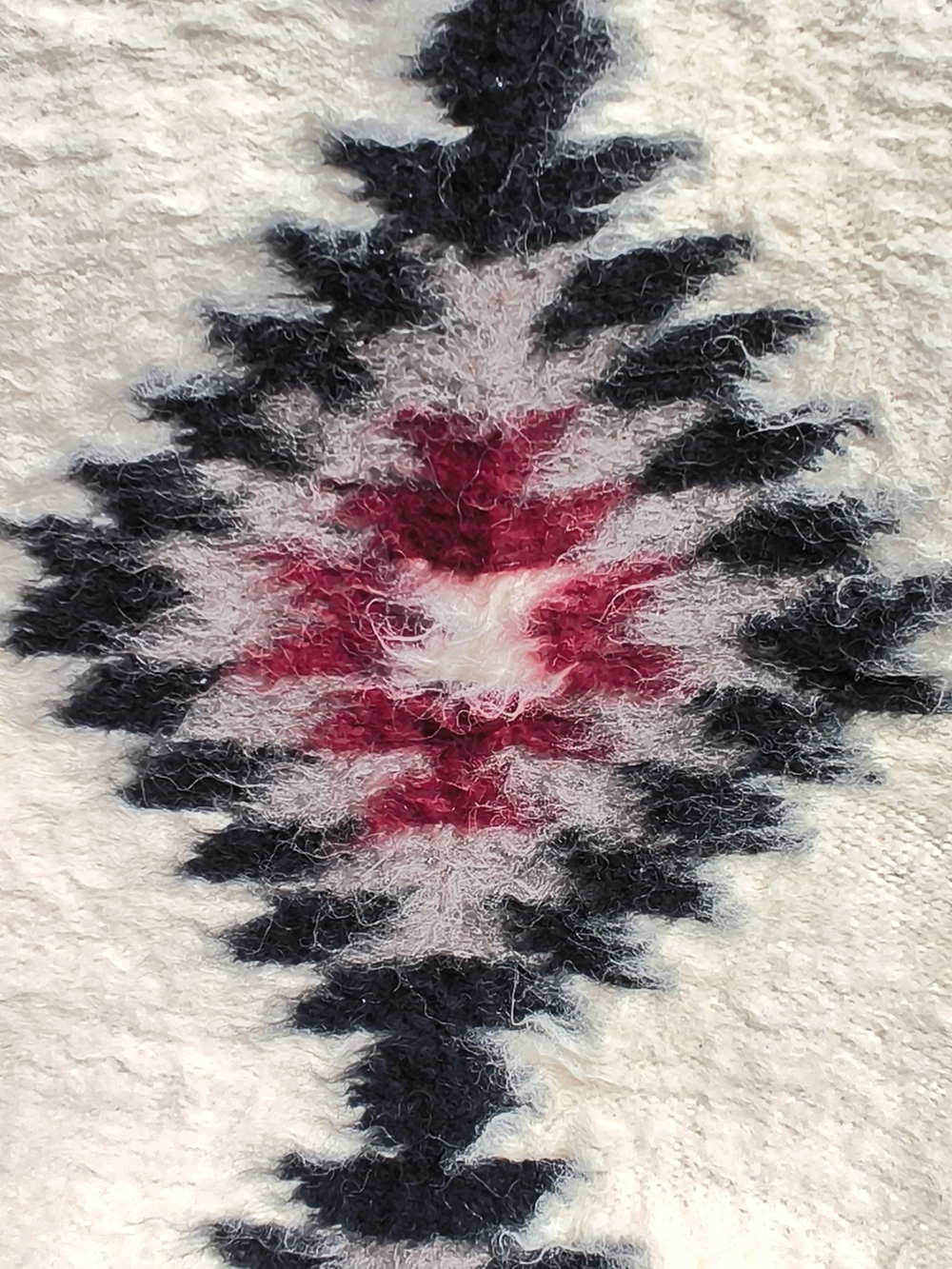 Vintage Handmade Hutsul Lizhnyk 100% Sheep Wool Blanket/Rug - Picture 10 of 16